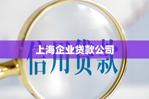 上海企业贷款公司
